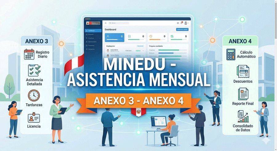 Vista del sistema — módulo de asistencia docente
